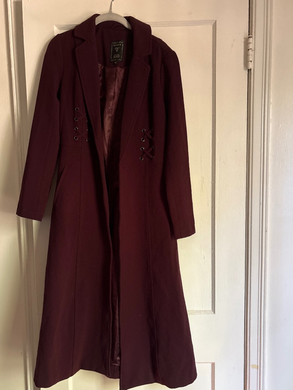Guess Stunning Wine Color Trench